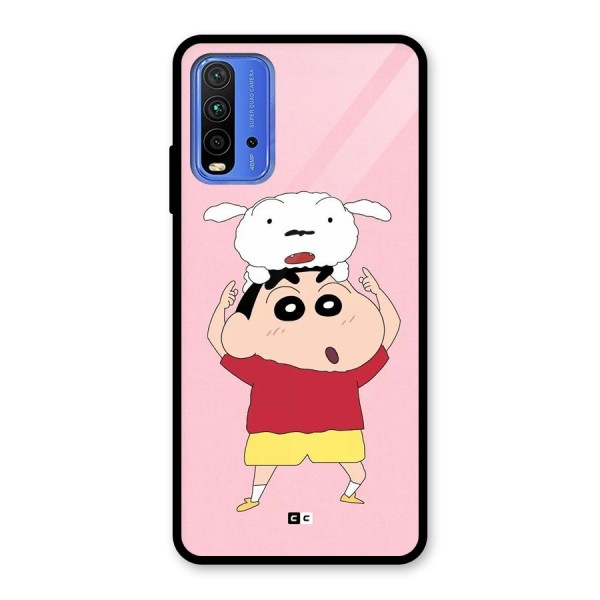 Cute Sheero Glass Back Case for Redmi 9 Power