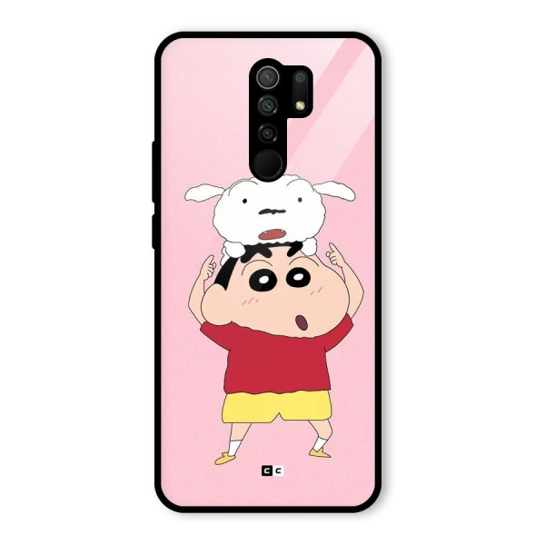 Cute Sheero Glass Back Case for Redmi 9 Prime