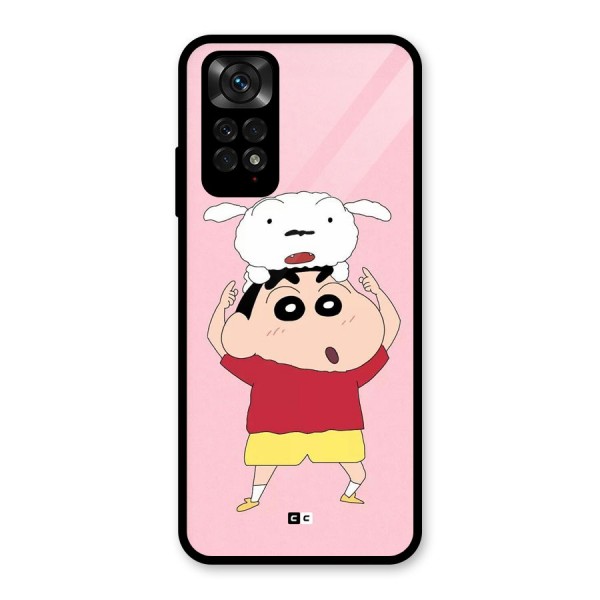 Cute Sheero Glass Back Case for Redmi Note 11S