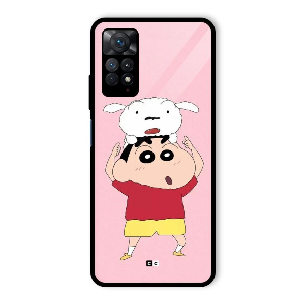 Cute Sheero Glass Back Case for Redmi Note 11 Pro