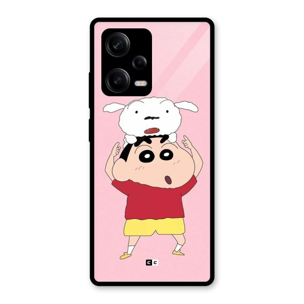 Cute Sheero Glass Back Case for Redmi Note 12 Pro