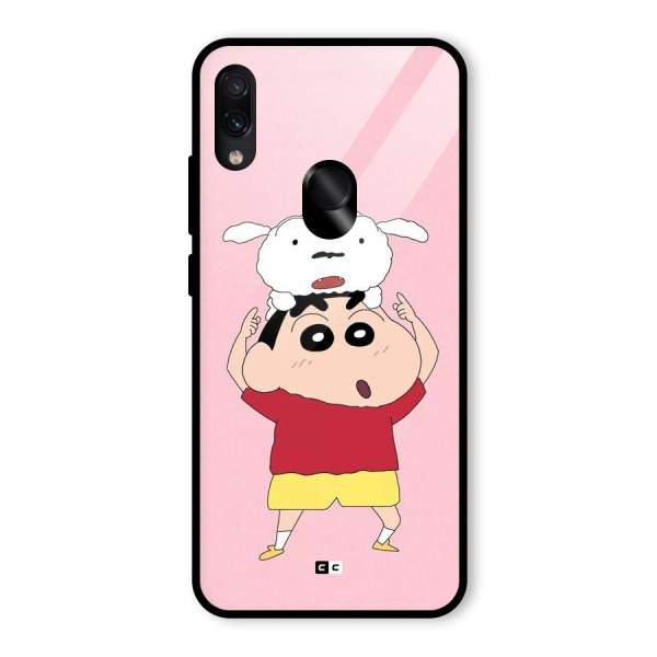 Cute Sheero Glass Back Case for Redmi Note 7