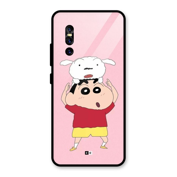 Cute Sheero Glass Back Case for Vivo V15 Pro