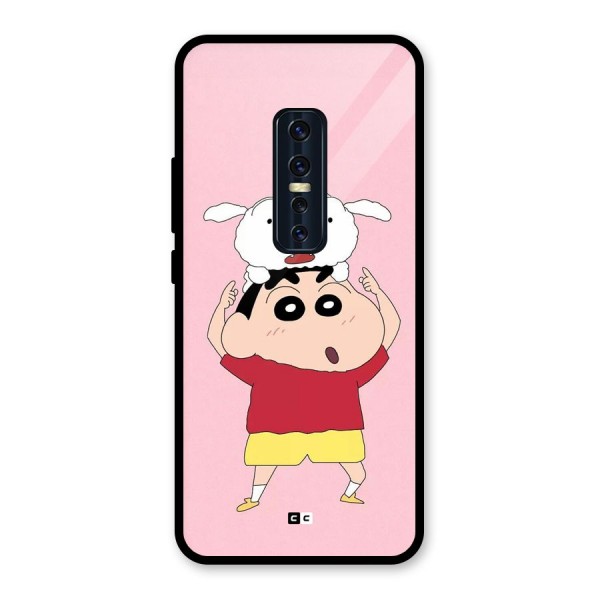 Cute Sheero Glass Back Case for Vivo V17 Pro