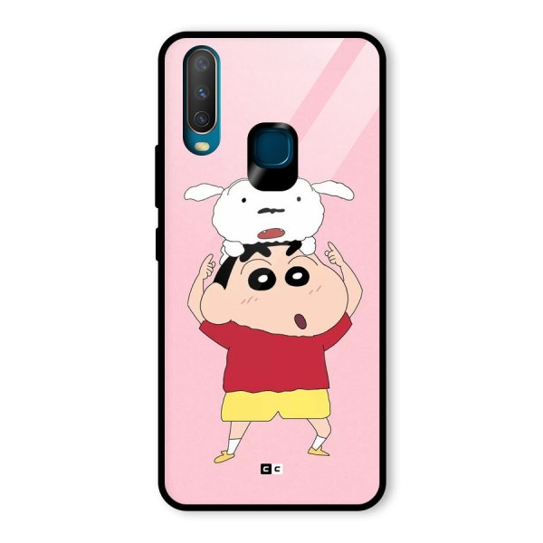 Cute Sheero Glass Back Case for Vivo Y12