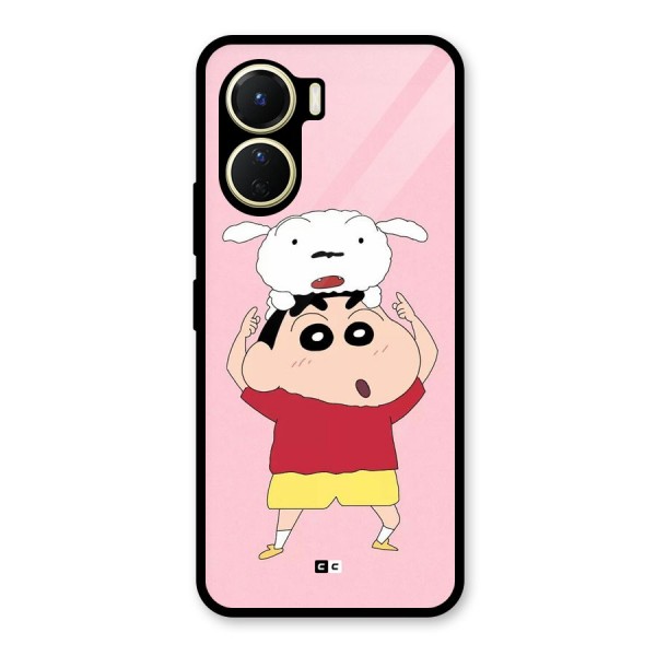 Cute Sheero Glass Back Case for Vivo Y16