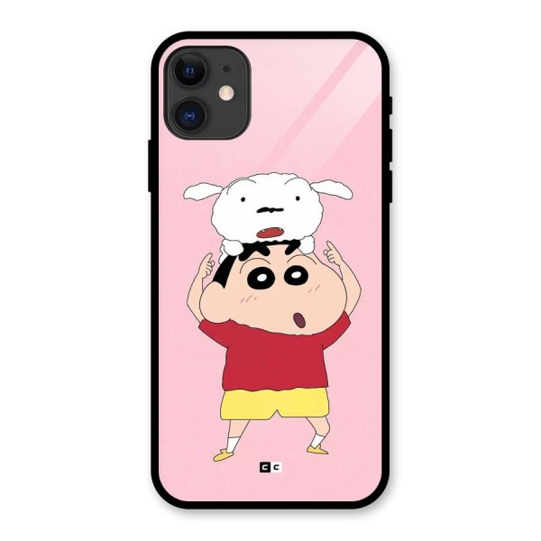 Cute Sheero Glass Back Case for iPhone 11