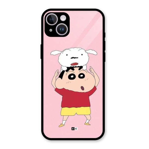 Cute Sheero Glass Back Case for iPhone 14 Plus