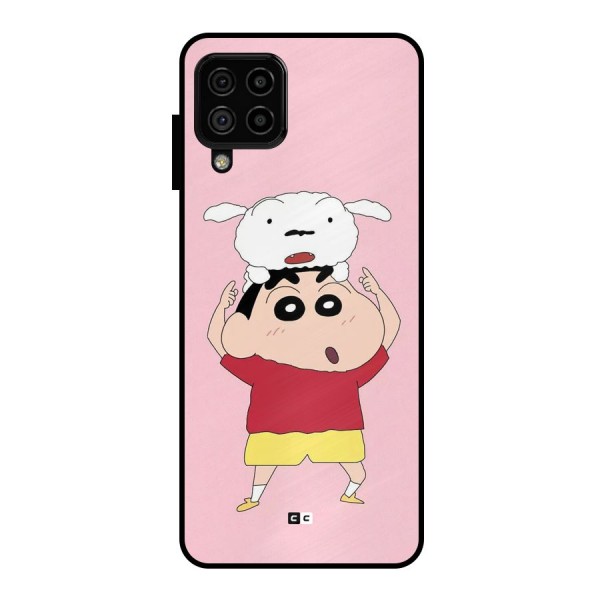 Cute Sheero Metal Back Case for Galaxy A22 4G