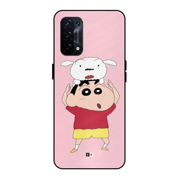 Cute Sheero Metal Back Case for Oppo A74 5G