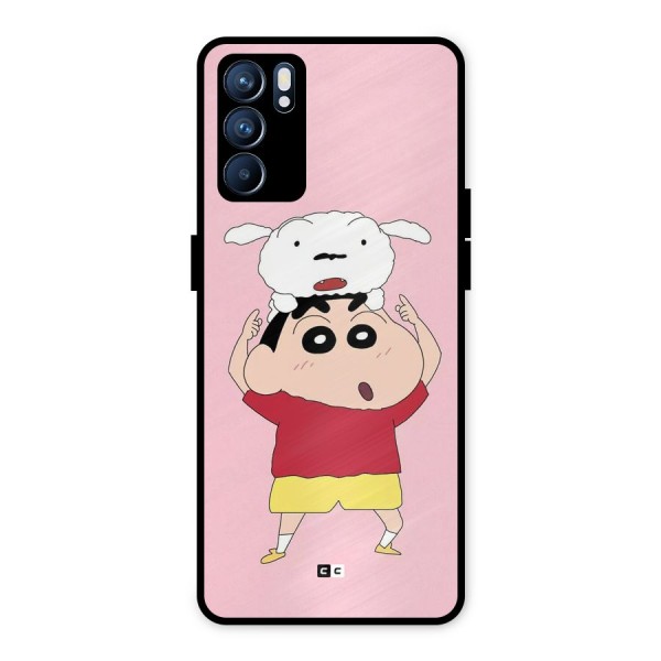 Cute Sheero Metal Back Case for Oppo Reno6 5G