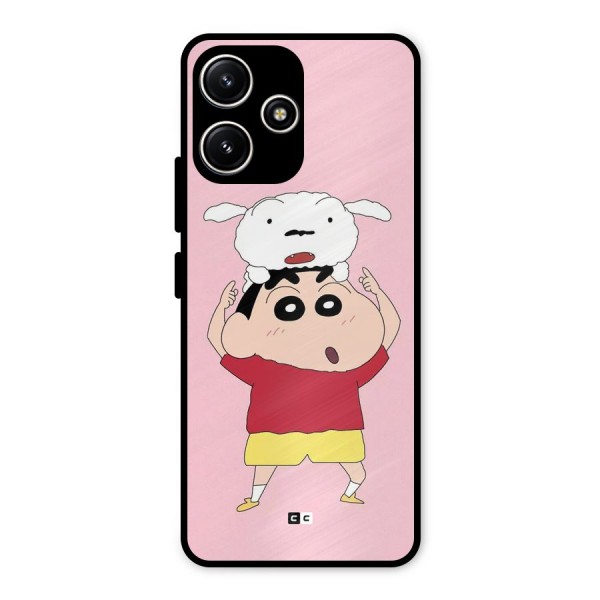 Cute Sheero Metal Back Case for Poco M6 Pro