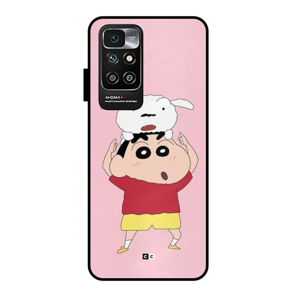 Cute Sheero Metal Back Case for Redmi 10 Prime