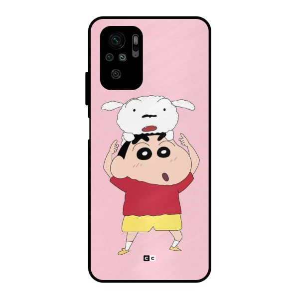 Cute Sheero Metal Back Case for Redmi Note 10