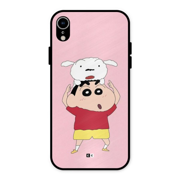 Cute Sheero Metal Back Case for iPhone XR