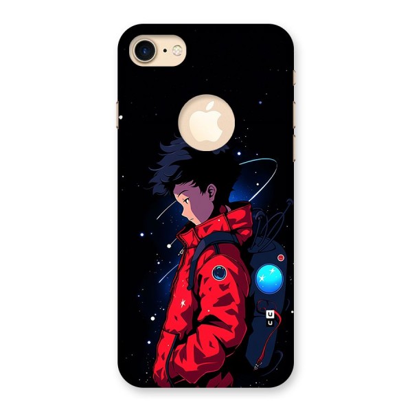 Cute Space Boy Back Case for iPhone 8 Logo Cut