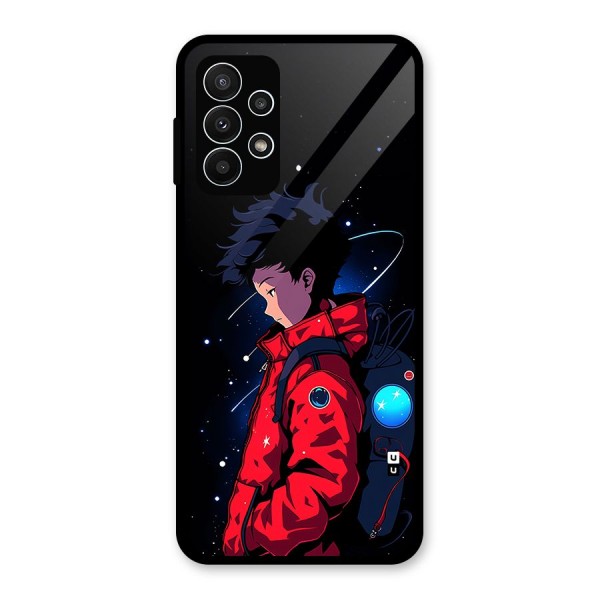 Cute Space Boy Glass Back Case for Galaxy A23