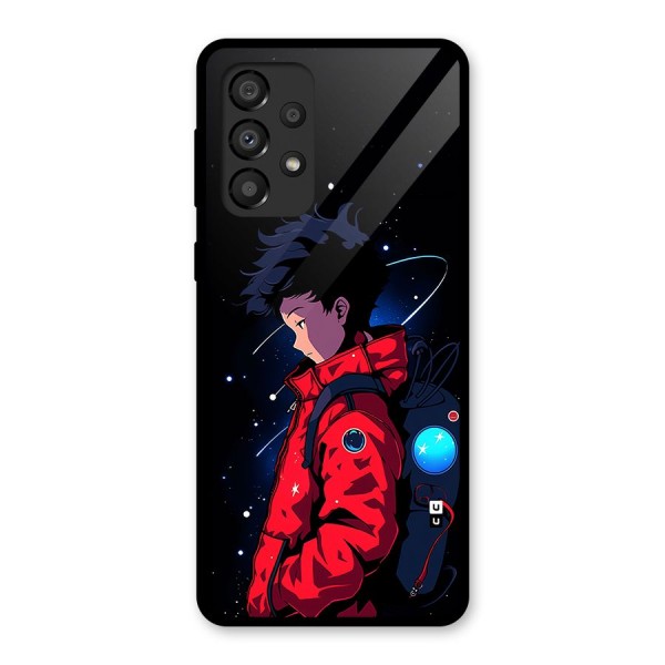 Cute Space Boy Glass Back Case for Galaxy A33 5G