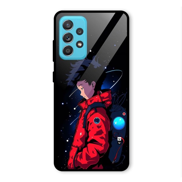 Cute Space Boy Glass Back Case for Galaxy A52