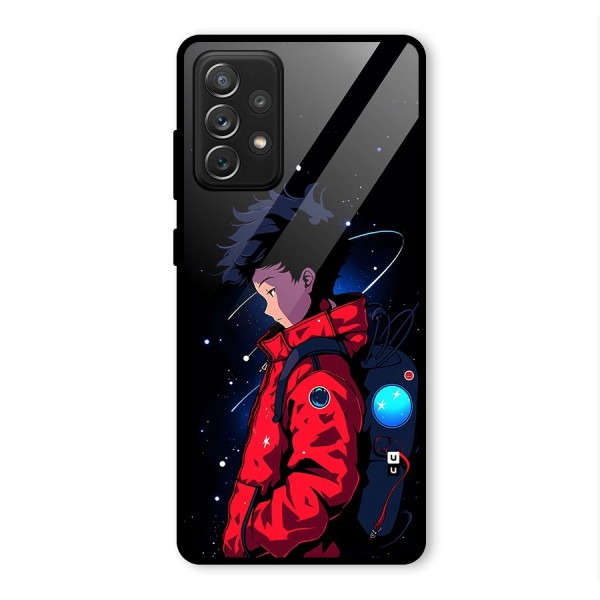 Cute Space Boy Glass Back Case for Galaxy A72