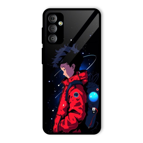 Cute Space Boy Glass Back Case for Galaxy F23