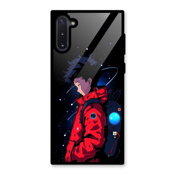 Cute Space Boy Glass Back Case for Galaxy Note 10