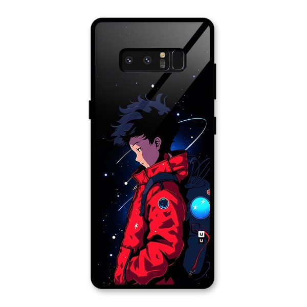 Cute Space Boy Glass Back Case for Galaxy Note 8