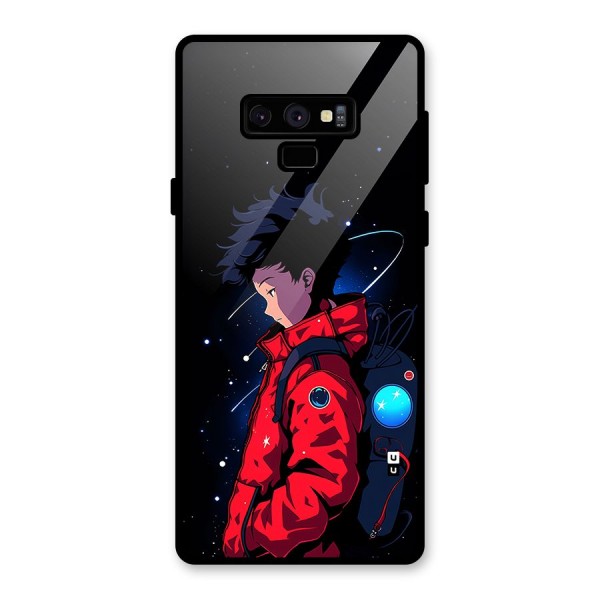 Cute Space Boy Glass Back Case for Galaxy Note 9