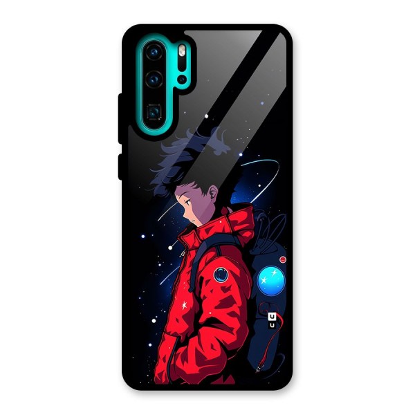 Cute Space Boy Glass Back Case for Huawei P30 Pro
