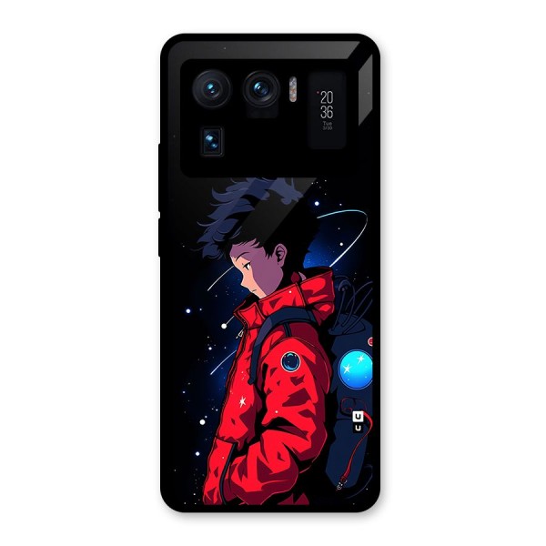 Cute Space Boy Glass Back Case for Mi 11 Ultra