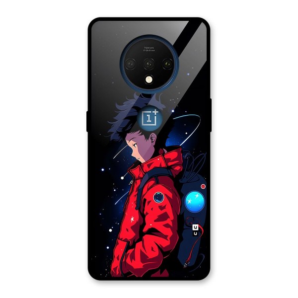 Cute Space Boy Glass Back Case for OnePlus 7T