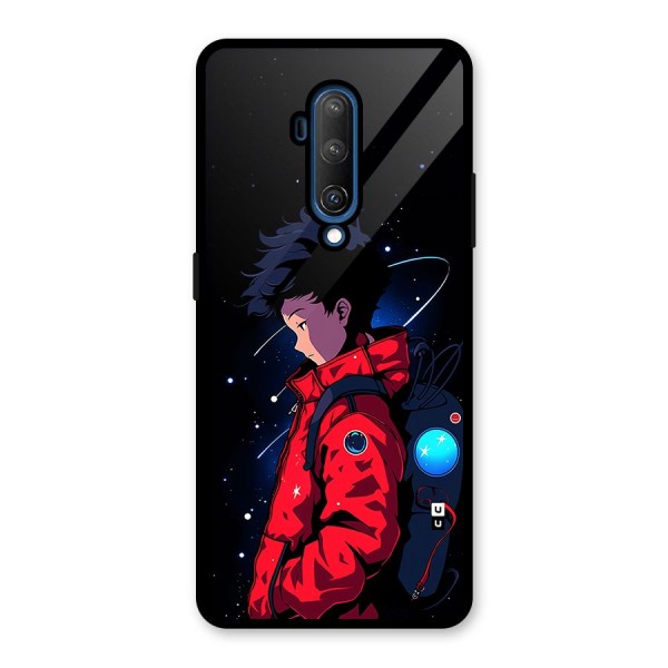 Cute Space Boy Glass Back Case for OnePlus 7T Pro