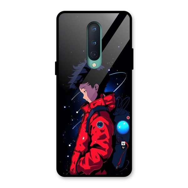 Cute Space Boy Glass Back Case for OnePlus 8