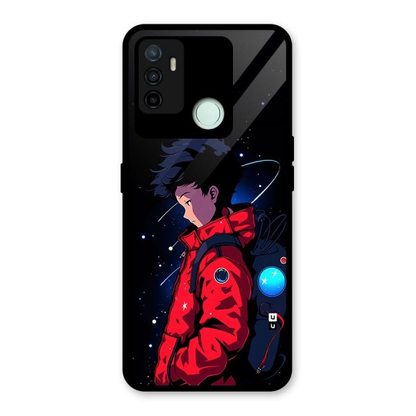 Cute Space Boy Glass Back Case for Oppo A53