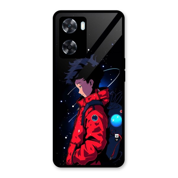 Cute Space Boy Glass Back Case for Oppo A77