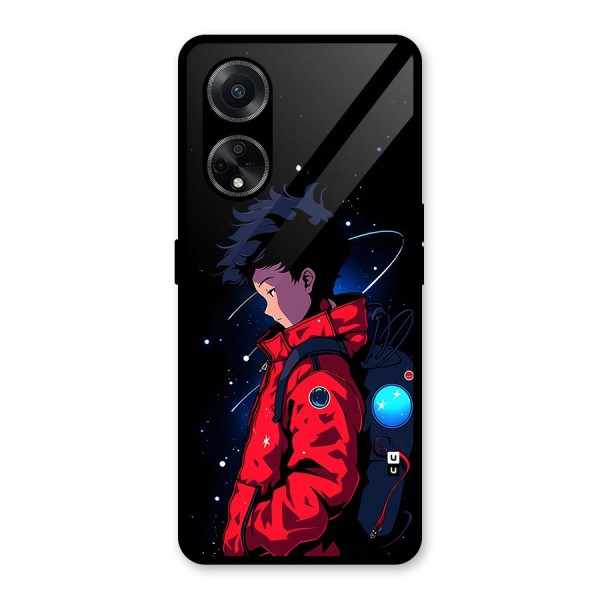 Cute Space Boy Glass Back Case for Oppo F23