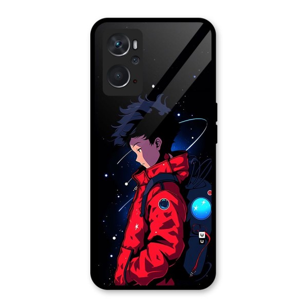 Cute Space Boy Glass Back Case for Oppo K10 4G