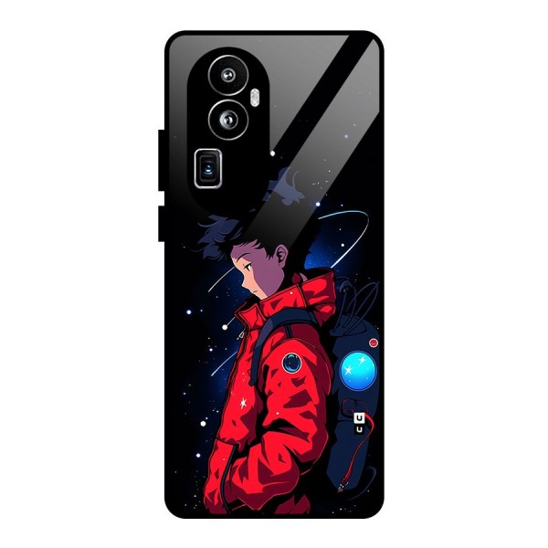 Cute Space Boy Glass Back Case for Oppo Reno10 Pro Plus