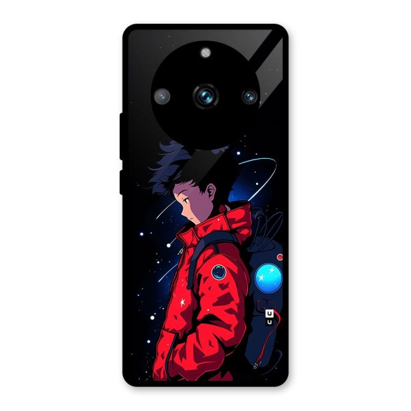 Cute Space Boy Glass Back Case for Realme 11 Pro