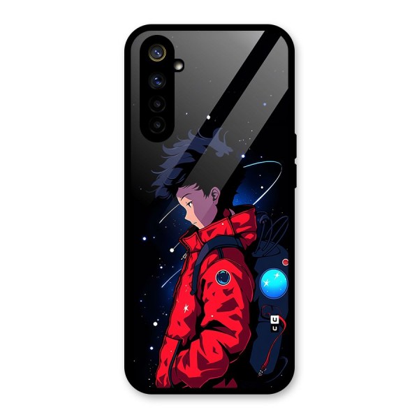 Cute Space Boy Glass Back Case for Realme 6