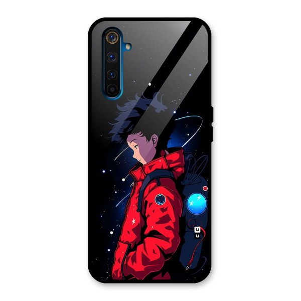 Cute Space Boy Glass Back Case for Realme 6 Pro