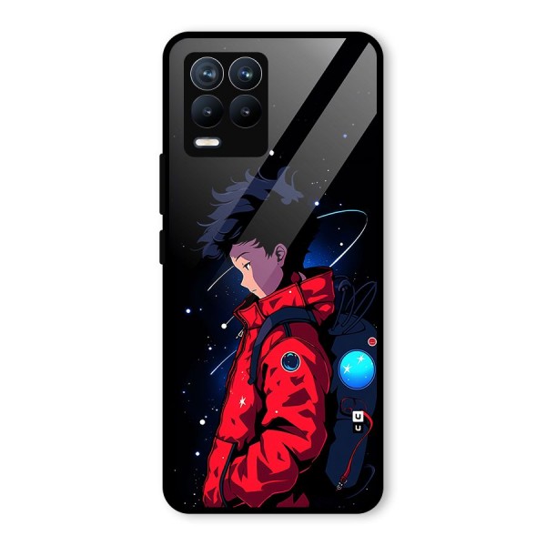 Cute Space Boy Glass Back Case for Realme 8