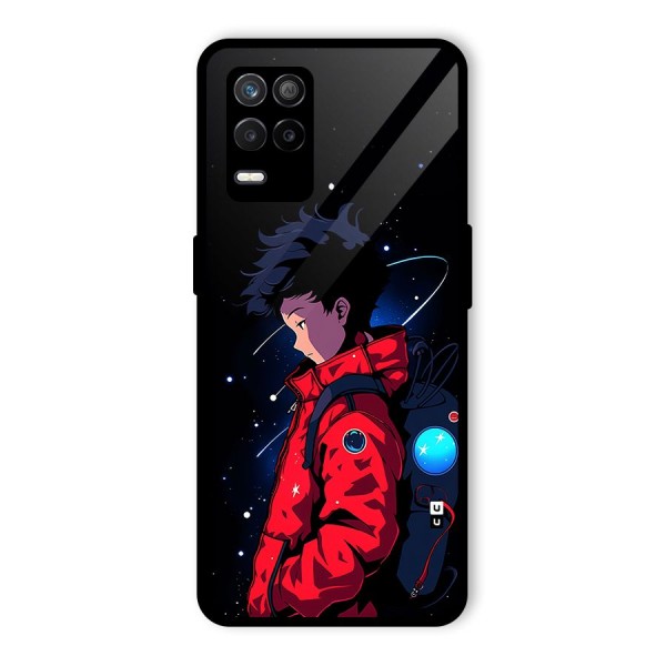 Cute Space Boy Glass Back Case for Realme 8s 5G