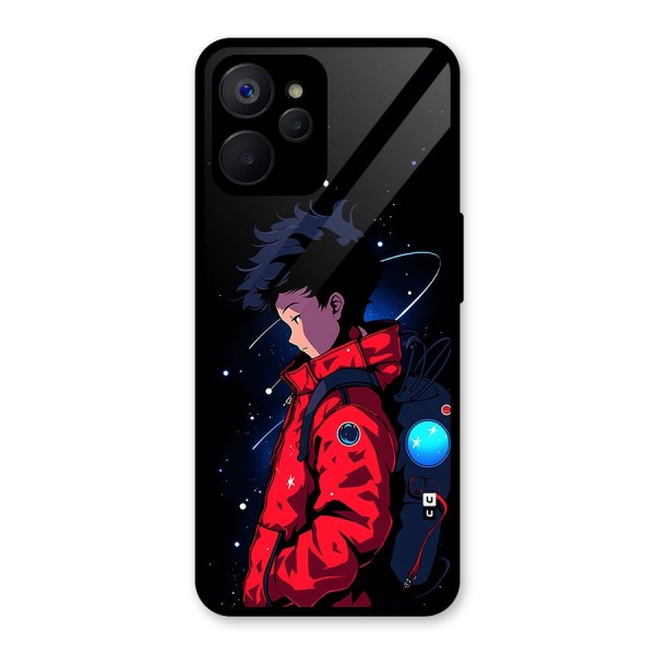 Cute Space Boy Glass Back Case for Realme 9i 5G