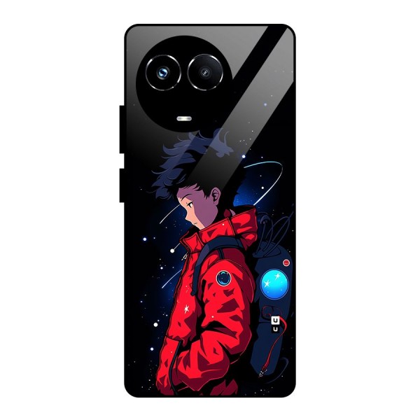 Cute Space Boy Glass Back Case for Realme Narzo 60X