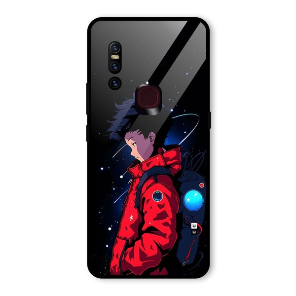 Cute Space Boy Glass Back Case for Vivo V15