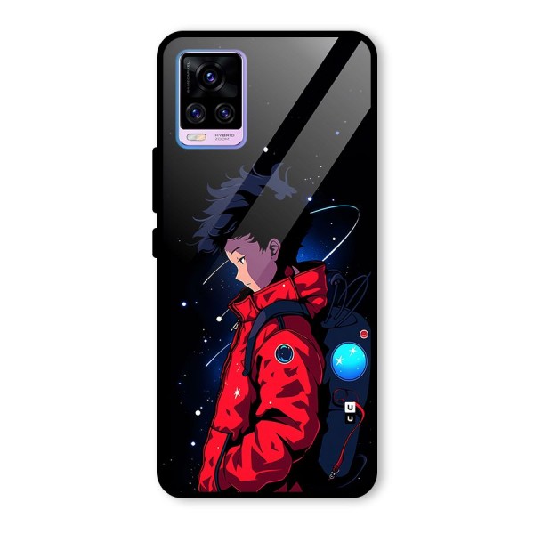 Cute Space Boy Glass Back Case for Vivo V20 Pro