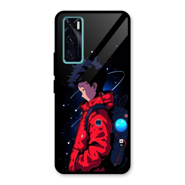 Cute Space Boy Glass Back Case for Vivo V20 SE