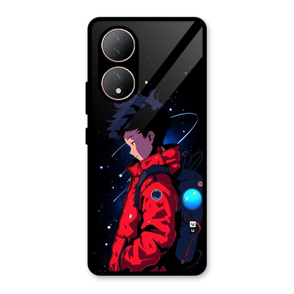 Cute Space Boy Glass Back Case for Vivo Y100A