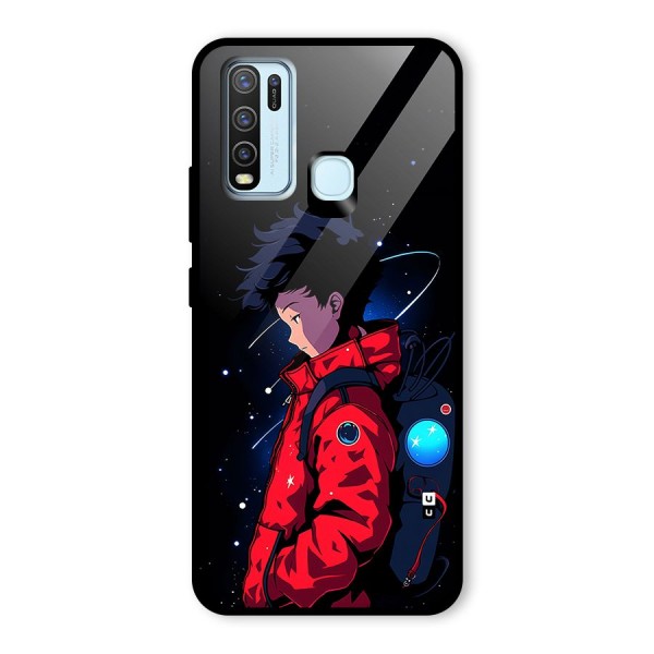 Cute Space Boy Glass Back Case for Vivo Y50